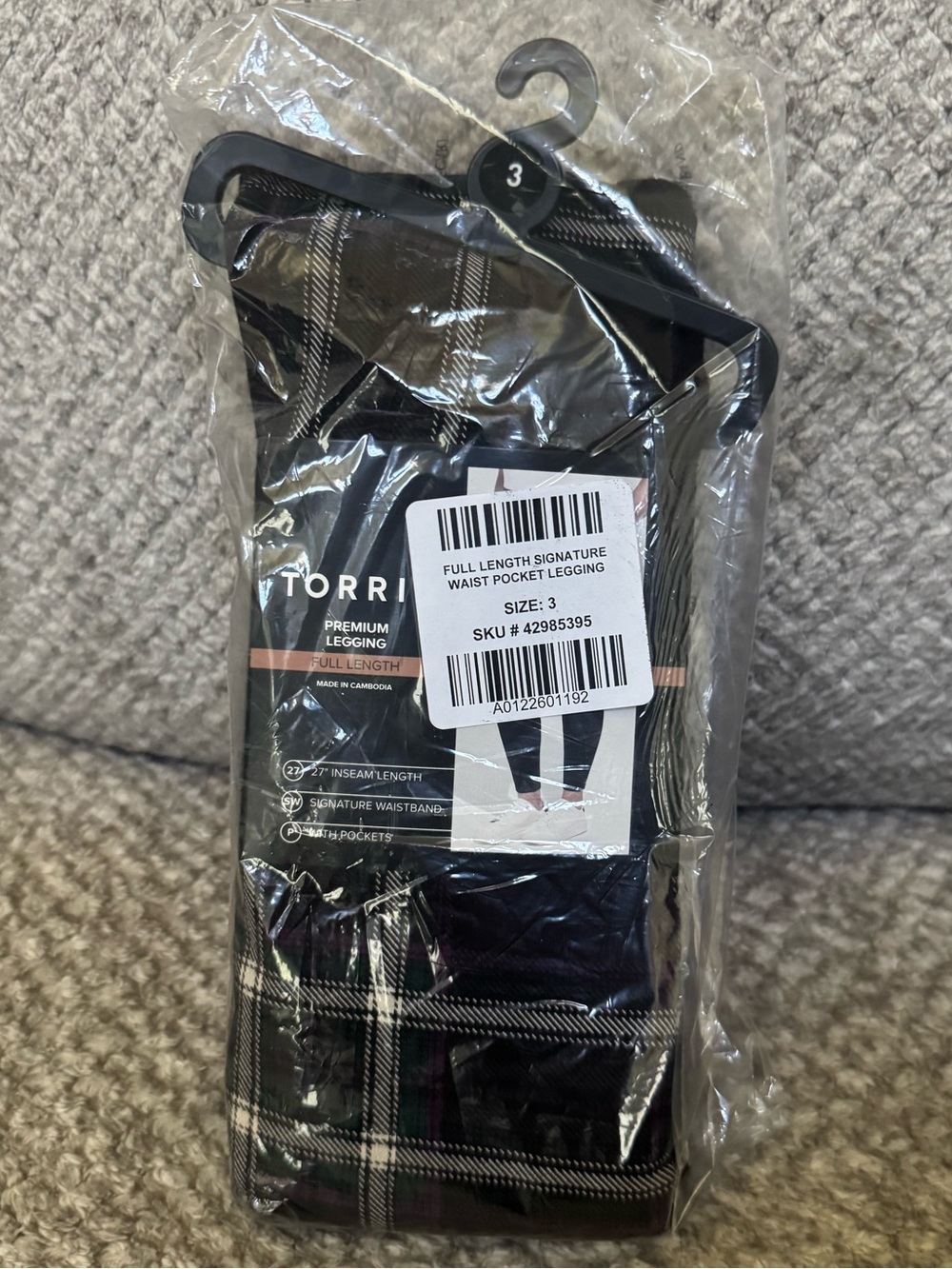 torrid Black Plaid Full-Length Legging - Picture 1 of 1